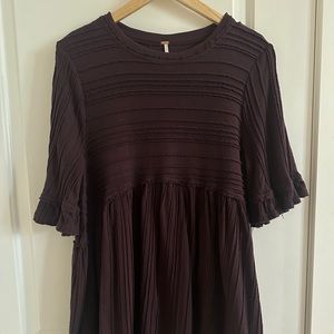 Free People Plum Babydoll mini dress